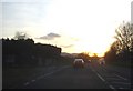 Sunset on the A449