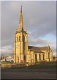 SE1731 : St John's Church in the sunshine, Wakefield Road, Bowling, Bradford by Humphrey Bolton