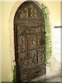 TG0506 : The Church of All Saints - 12th century door with ironwork by Evelyn Simak