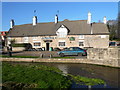 SK5370 : Nether Langwith -  Jug & Glass Public House and Stream by Alan Heardman