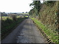 Looking S along Thornton Lane to Thorntonhill Cottages