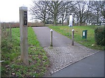 SJ3966 : Entrance to The Cop park by John S Turner