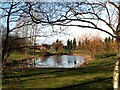 Silkstone Golf course pond and Clubhouse