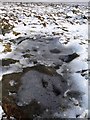 SX5889 : Snow and ice near Yes Tor by Derek Harper