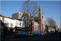 TQ3482 : Converted church of St. James the Great, Bethnal Green Road by Dr Neil Clifton
