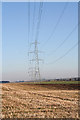 Power lines to the west of Woodhead farm