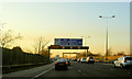 Stationary traffic on the M602 leaving Manchester