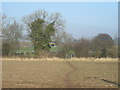 Path across open countryside near Walton Grange