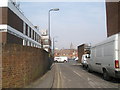 Looking into Swan Street car park