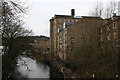 Sowerby Bridge:  River Calder, looking west from the footbridge