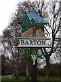 Barton Village Sign, east side