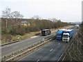 Looking east along the M50 at Pendock