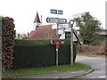 Fingerpost by the Church of the Holy Redeemer, Pendock