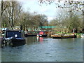 Narrowboats on the River Stort