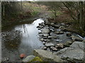 Stepping Stones and Ford across Nant Cawrddu.