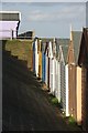 Beach huts at Brackenbury Dip