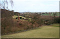 View towards copper mine chimney