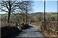 Road approaching the Aeron valley