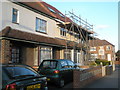 Scaffolding in Grove Road, Drayton