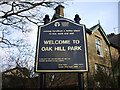 Oak Hill Park, Sign