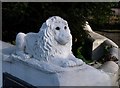 Lion on gatepost, Lincombes