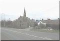 Junction of minor road with the A487 at Glan-rhyd