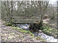 NY8545 : Footbridge over the River East Allen (3) by Mike Quinn