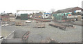 The railway construction materials storage yard at Dinas Station