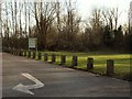 The entrance to Cornmill Meadows from the car park