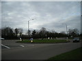 Traffic island on the old by-pass