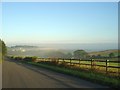 Stoney Cross enshrouded in mist