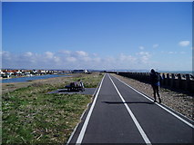 TQ1904 : Worthing to Shoreham cycle track by Peter Holmes