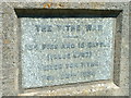 TM0778 : Monument plaque to the tithe war by Keith Evans