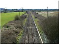 Railway towards Yeovil, near Cockhill