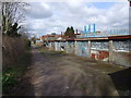 Derelict garage block