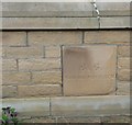 Foundation stone on former church school, Stocks Walk, Almondbury