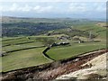 View of farms and fields from Royd Height, Rishworth