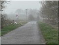 Blizzard on Fleckney Road near Arnesby