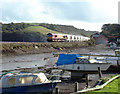 Clay empties cross Golant harbour