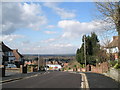 Looking southwards down Hilltop Crescent