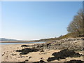 SH4889 : View upstream along the beach in the direction of Traeth Dulas by Eric Jones