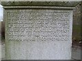 Inscription on Stevenson memorial