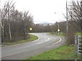 Exit from the main village street of Cwm-y-glo to the A4086 bypass