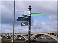 Berwick-upon-Tweed walls (sign post)