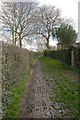 Rather muddy footpath from Cemetery Lane to Park Road, Denmead