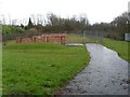 Abandoned playing fields by the railway