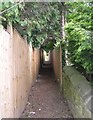 Footpath at junction of Hall Lane & Rawdon Road