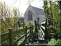 Footbridge access to the churchyard, Goldcliff