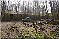 Dilapidated WW2 accommodation block at former RAF Windrush