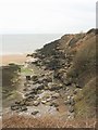 Degraded cliff on the southern edge of Traeth Llugwy